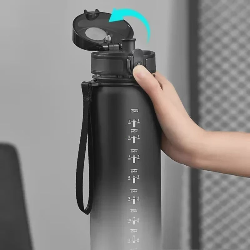 Grote Sport Waterfles 1 Liter - Draagbaar & Ideaal voor Fitness en Reizen