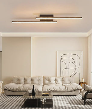 Moderne LED Plafondlamp Zwart Kristal 61.5cm - Warm Wit 3000K