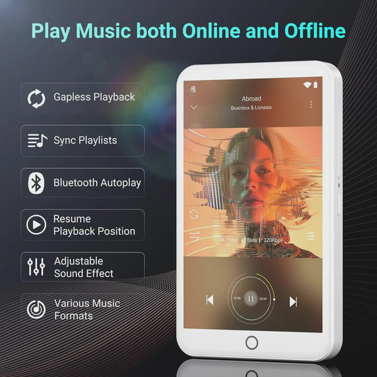 Android MP3/MP4 Speler 32GB/96GB met Bluetooth, WiFi & 4" Touchscreen