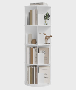 Draaibare Boekenkast 4 Niveaus - 360° Rotatie - Hoekdisplay - Woonkamer, Kantoor