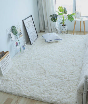 Luxe Witte Pluizige Vloerkleed - Zacht & Antislip voor Woonkamer & Slaapkamer