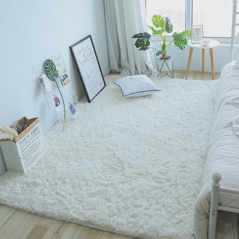 Luxe Witte Pluizige Vloerkleed - Zacht & Antislip voor Woonkamer & Slaapkamer