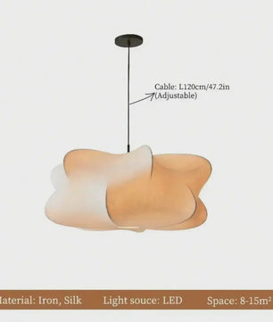 Wabi Sabi Plafondlamp van Zijde - Stijlvolle Hanglamp voor Woonkamer, Bar of Salon