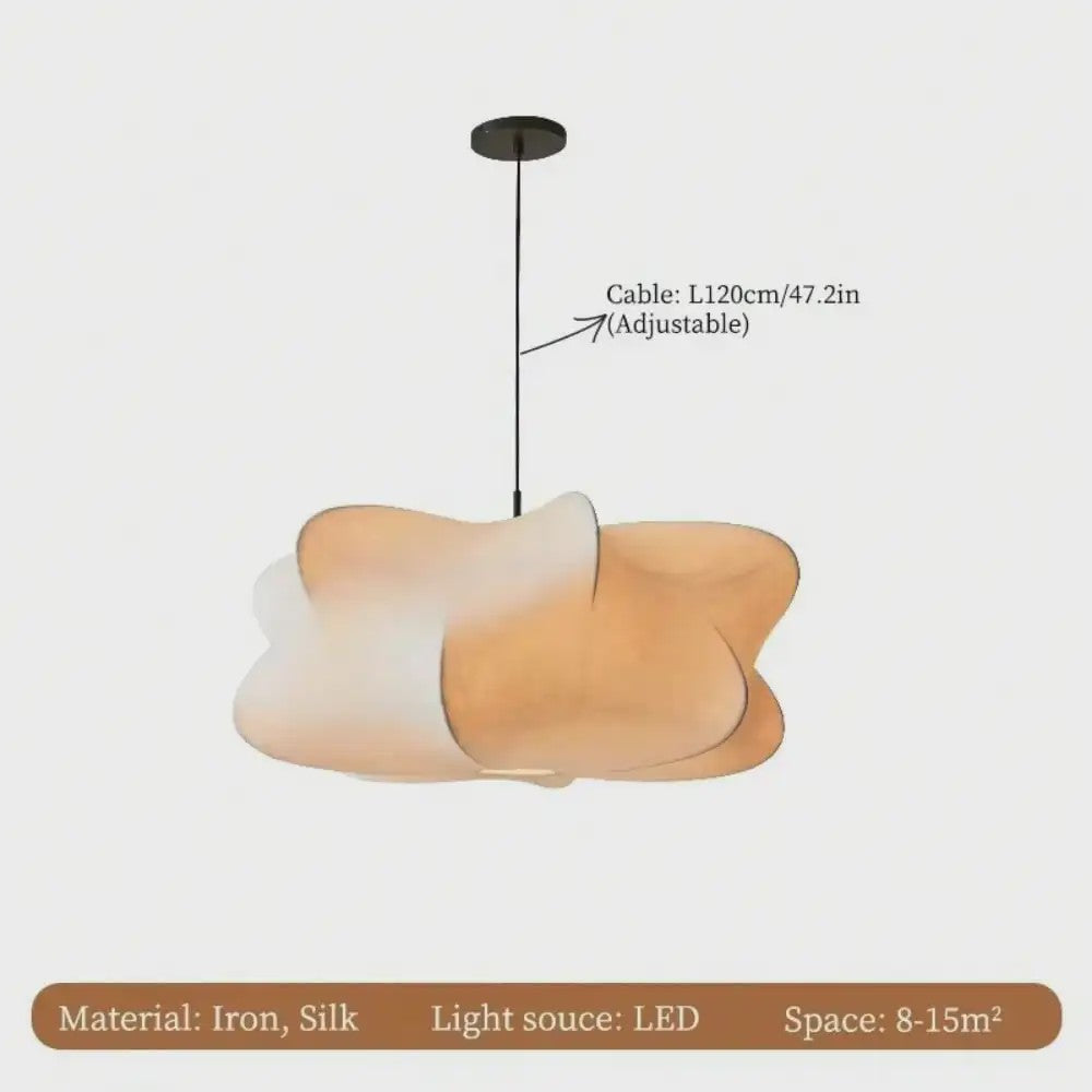 Wabi Sabi Plafondlamp van Zijde - Stijlvolle Hanglamp voor Woonkamer, Bar of Salon
