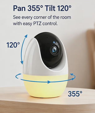 7-inch Babyfoon met Camera: Pan-Tilt-Zoom, Tweeweg Audio, Nachtzicht & Lullabies
