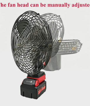 Krachtige 18V Accu Ventilator - Metaal, Camping & Buiten Gebruik - Compatibel met Makita, Dewalt, Milwaukee