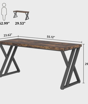 Modern 140cm Bureau met Z-Poot - Robuust Computerbureau voor Thuiswerken