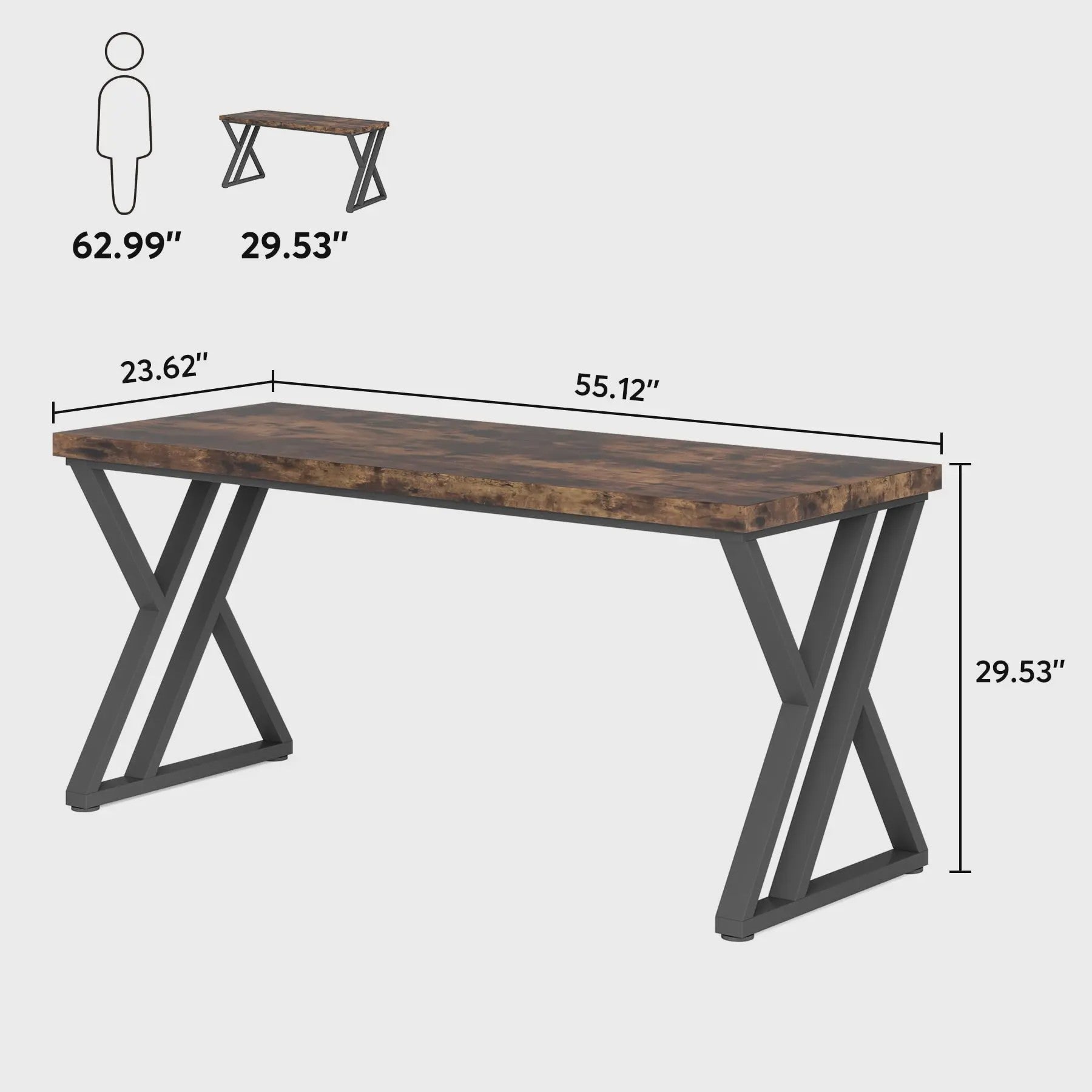 Modern 140cm Bureau met Z-Poot - Robuust Computerbureau voor Thuiswerken