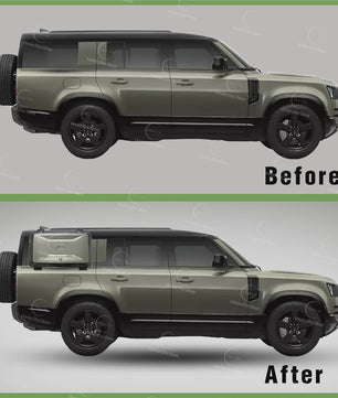 Opbergbox voor Land Rover Defender 110 - Dakmontage met slot