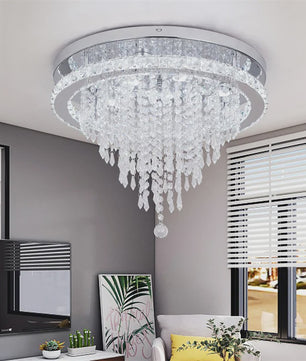Luxe K9 Kristallen Plafondlamp met Smart LED en Afstandsbediening - Modern Design