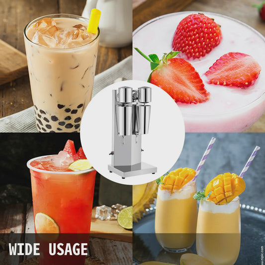Professionele Dubbele Milkshake Maker - 800ML RVS - Automatische Boba Drank Mixer