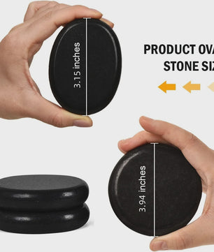 Hot Stones Massage Set - 6 Basaltstenen voor Ontspanning & Therapie