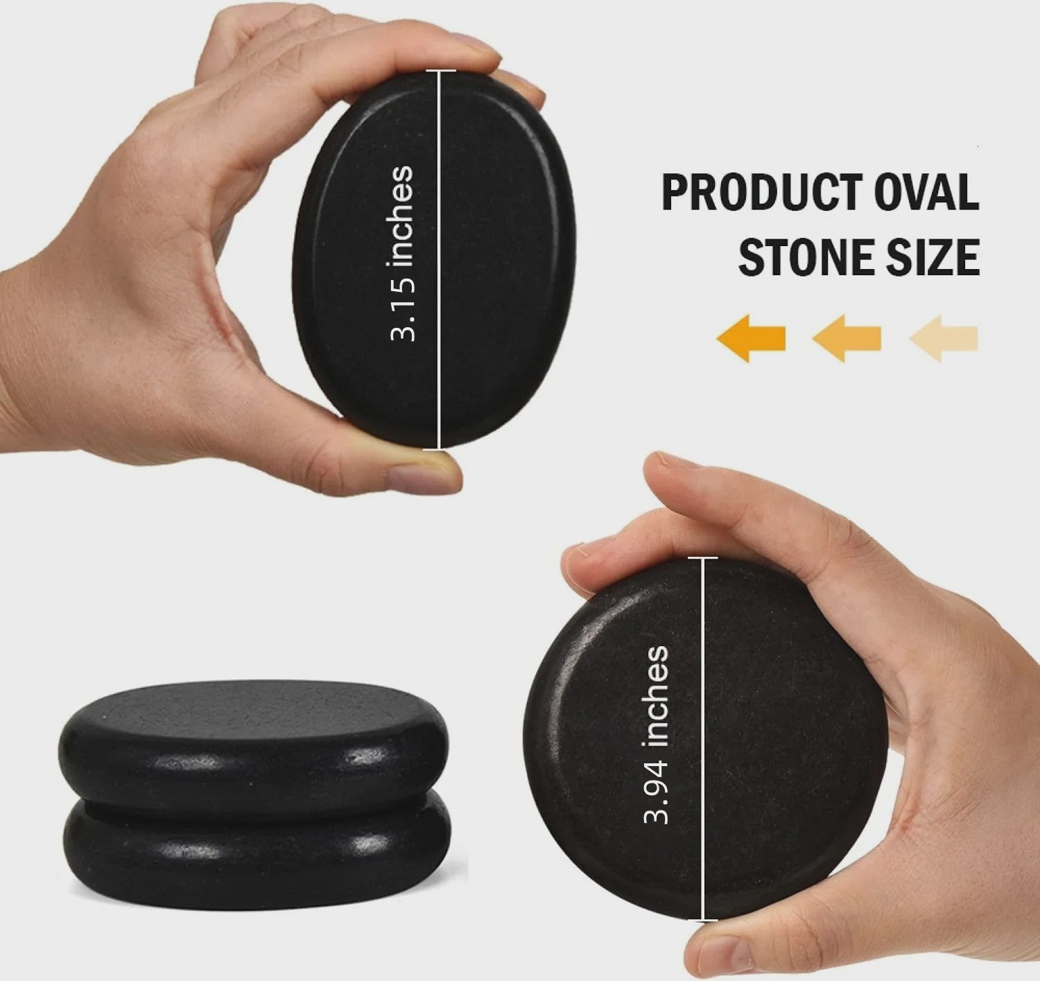 Hot Stones Massage Set - 6 Basaltstenen voor Ontspanning & Therapie