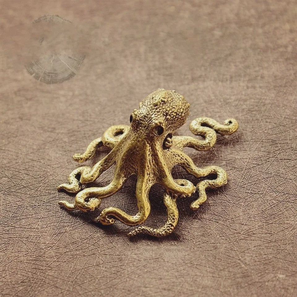 Retro Messing Octopus Ornament - Creatieve Zeedier Bureau Decoratie & Uniek Cadeau