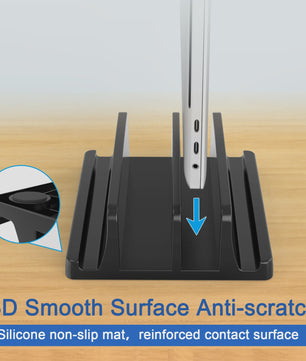 Verticale Laptop Stand met 3 Sleuven - Organizer voor MacBook, Tablet & Telefoon