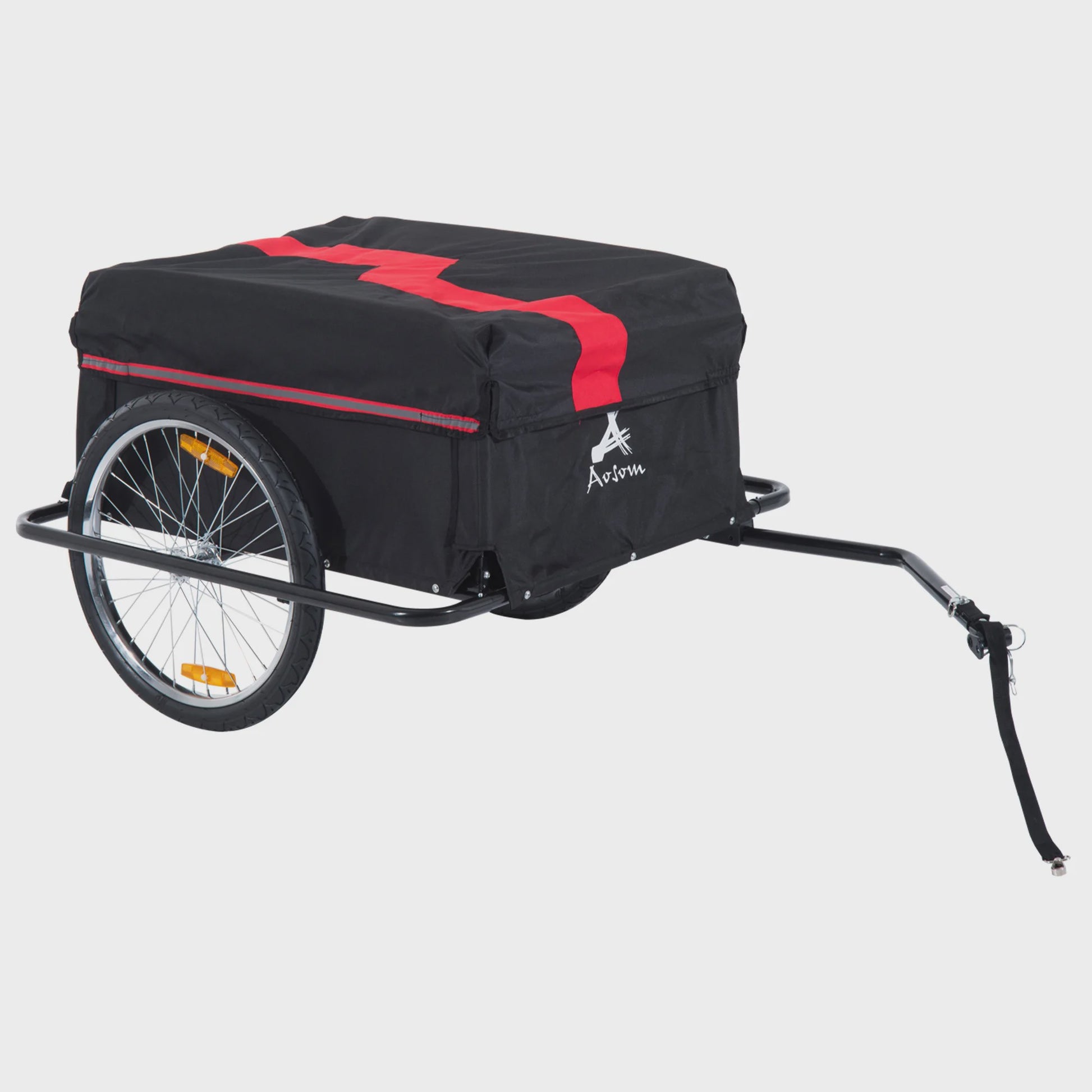 Opvouwbare Fietskar - Robuuste Cargo Trailer met 40kg Capaciteit & 20-inch Wielen - Zwart