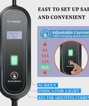3.5KW Draagbare EV Charger Type 2 | 16A 1-Fase Laadstation voor Elektrische Auto's