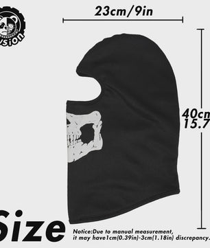 Ademende Skull Balaclava Muts - Full Face Motorfiets Masker met Mesh