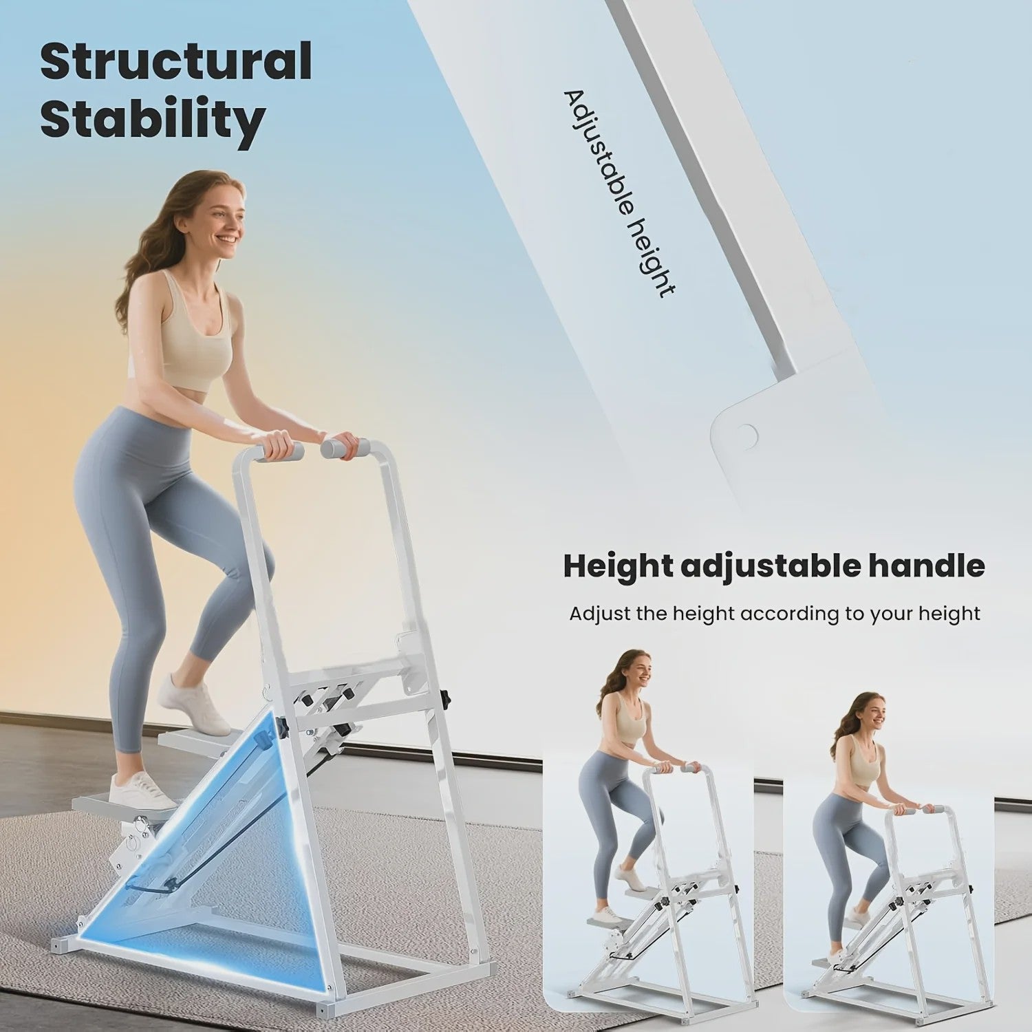 Opvouwbare Verticale Climber Stepper - Full-Body Cardio Fitness Apparaat voor Thuis