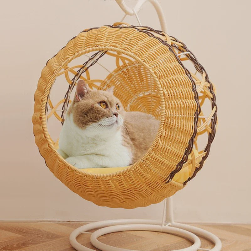 Luxe Rotan Kattenmand Hangend Nest - Comfortabel & Wasbaar