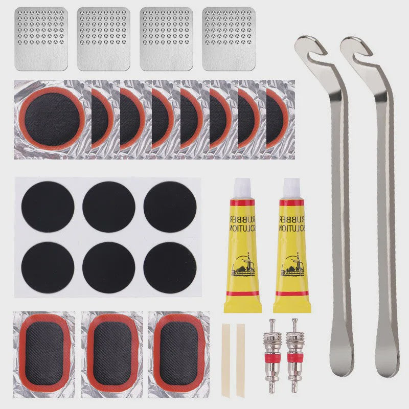 Fietsband Reparatiekit - Lekpleisters, Bandenlichters & Lijm voor Noodgevallen
