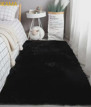 VIKAMA Luxe Pluche Vloerkleed - Zacht & Sfeervol voor Slaapkamer en Woonkamer