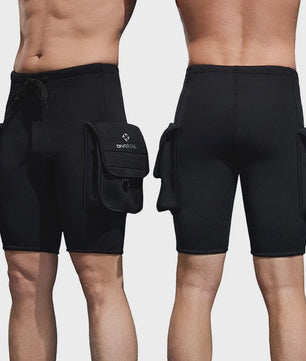 Duikshort 3mm Neopreen Heren - Waterdichte Shorts met Zakken voor Watersport