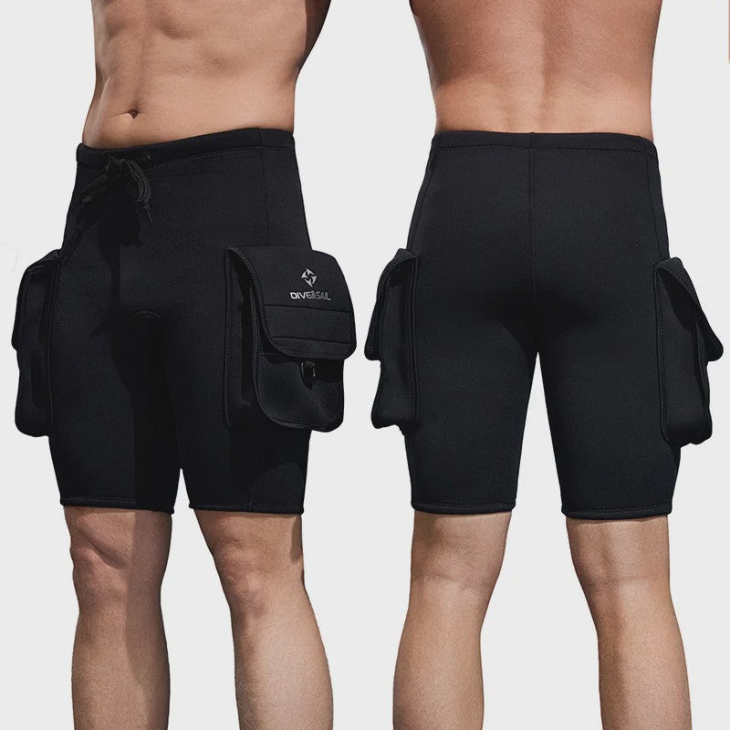 Duikshort 3mm Neopreen Heren - Waterdichte Shorts met Zakken voor Watersport