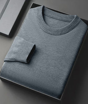 Heren Klassieke Gebreide Pullover Trui met Ronde Hals - Zacht & Lichtgewicht Casual Herentrui