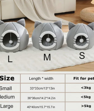 Knus Kattenmandje met Zachte Mat - Een Veilig Nest voor Jouw Kat
