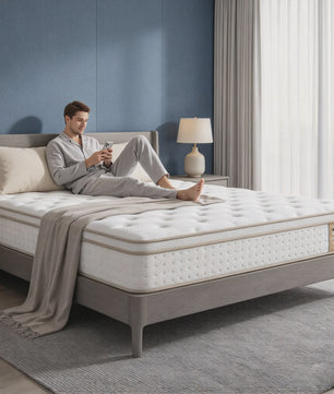 SKSBTF Hybride Pocketvering Matras - 25cm Dik, Ademend & Geluidsisolerend