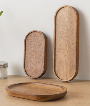 Set Ovalen Houten Serveerschalen - Stijlvol en Duurzaam