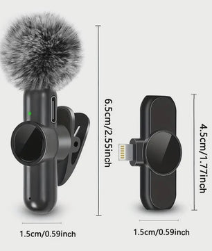 Draadloze Lavalier Microfoon met Windkap - Mini Clip-on voor Smartphone Vlog & Live Streaming