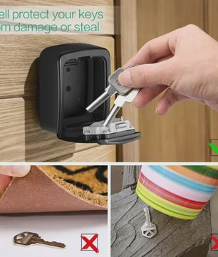 Metalen Sleutelkluis Buiten - Wandmontage - 4-Cijferig Combinatieslot