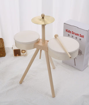Houten Kinder Drumstel - Educatief Muziek Speelgoed voor Jongens en Meisjes