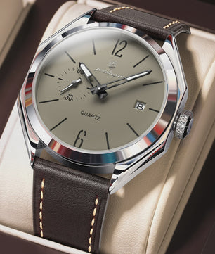 POEDAGAR Herenhorloge Leer - Zakelijk & Casual Kwarts Horloge met Datum & Waterdicht