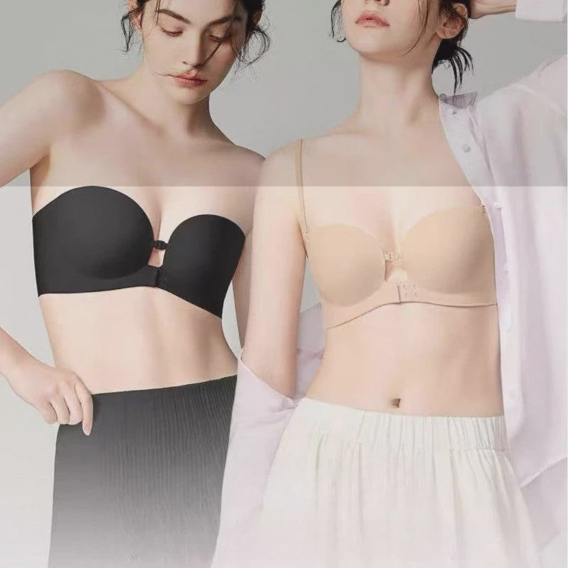 Strapless Push-Up BH met Voorsluiting - Naadloos, Onzichtbaar & Verstelbaar