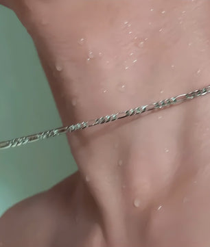 Stijlvolle 3mm Figaro Ketting voor Heren - Roestvrij Staal