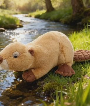 Realistische Bever Knuffel - Zacht Pluche Dier voor Kinderen & Decoratie