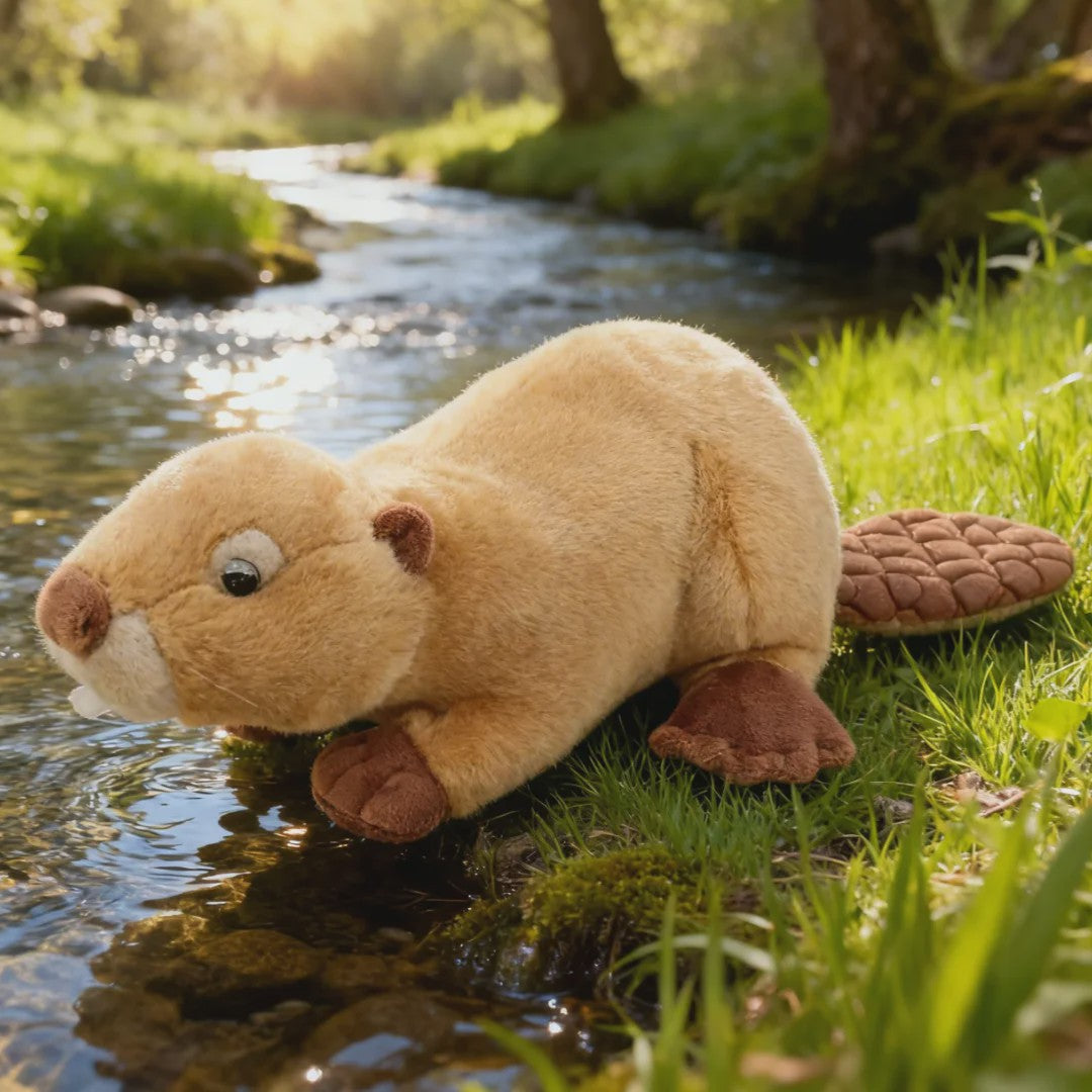 Realistische Bever Knuffel - Zacht Pluche Dier voor Kinderen & Decoratie