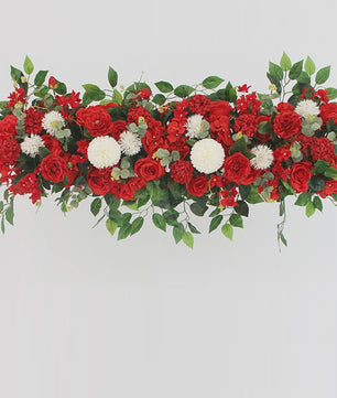 Luxe Witte Kunstbloemen Slinger 100cm - Bruiloft Tafeldecoratie & Achtergrond