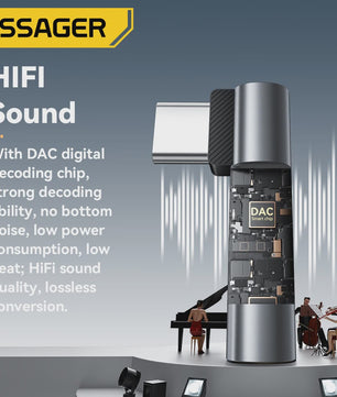 Essager L-vormige Audio Adapter: Type-C naar 3.5mm Jack & Lightning naar 3.5mm Koptelefoon
