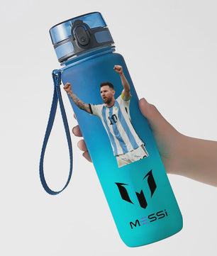 Lionel Messi Drinkfles 650ml - Blauw, PC Safe, Draagbaar, Perfect Cadeau voor Voetbalfans