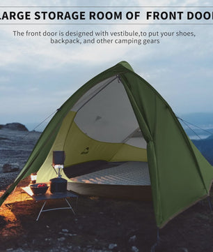Naturehike Cloud Up Pro 1-Persoons Lichtgewicht Trekking Tent - Waterdicht & Eenvoudig Op te Zetten