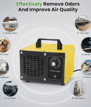 Ozon Generator 60000mg/h - Luchtzuiveraar voor Huis, Auto & Kantoor