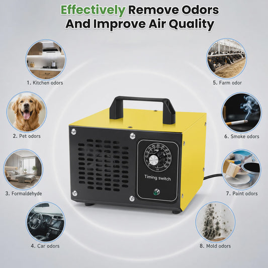 Ozon Generator 60000mg/h - Luchtzuiveraar voor Huis, Auto & Kantoor