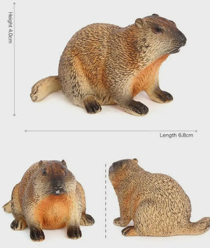 Realistische Marmot Beeldjes - PVC Sierfiguren voor Huisdecoratie