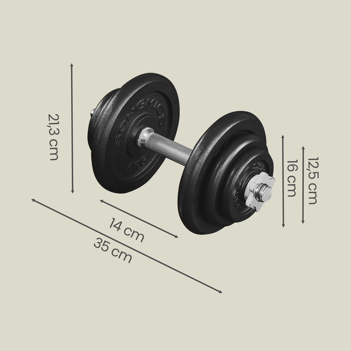 Verstelbare Gietijzeren Halter Set - 20 kg