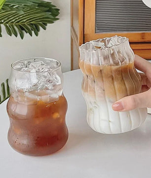 Creatieve Glazen Tumbler - Hittebestendig & Transparant voor Koffie, Sap, Cocktails