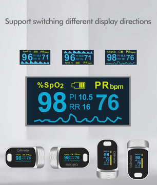 Vinger Pulse Oximeter met OLED Display - Meet Zuurstofsaturatie & Hartslag